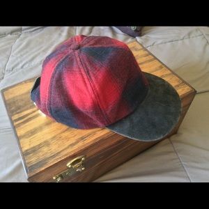 Vintage Woolrich leather bill adjustable Cap